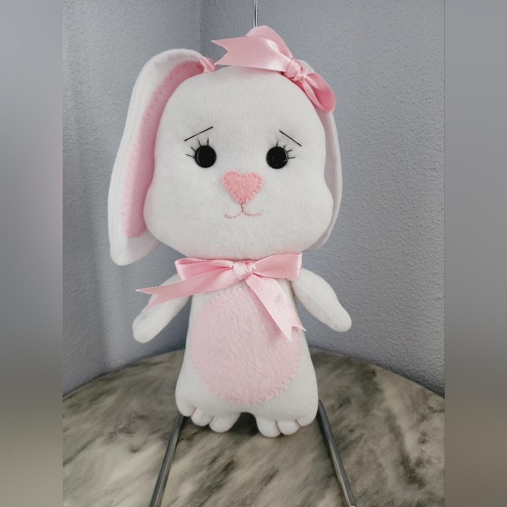 Handmade Doll Bunny, Sleeping companion for babies, kids. 12" tall. Toy /Gift.